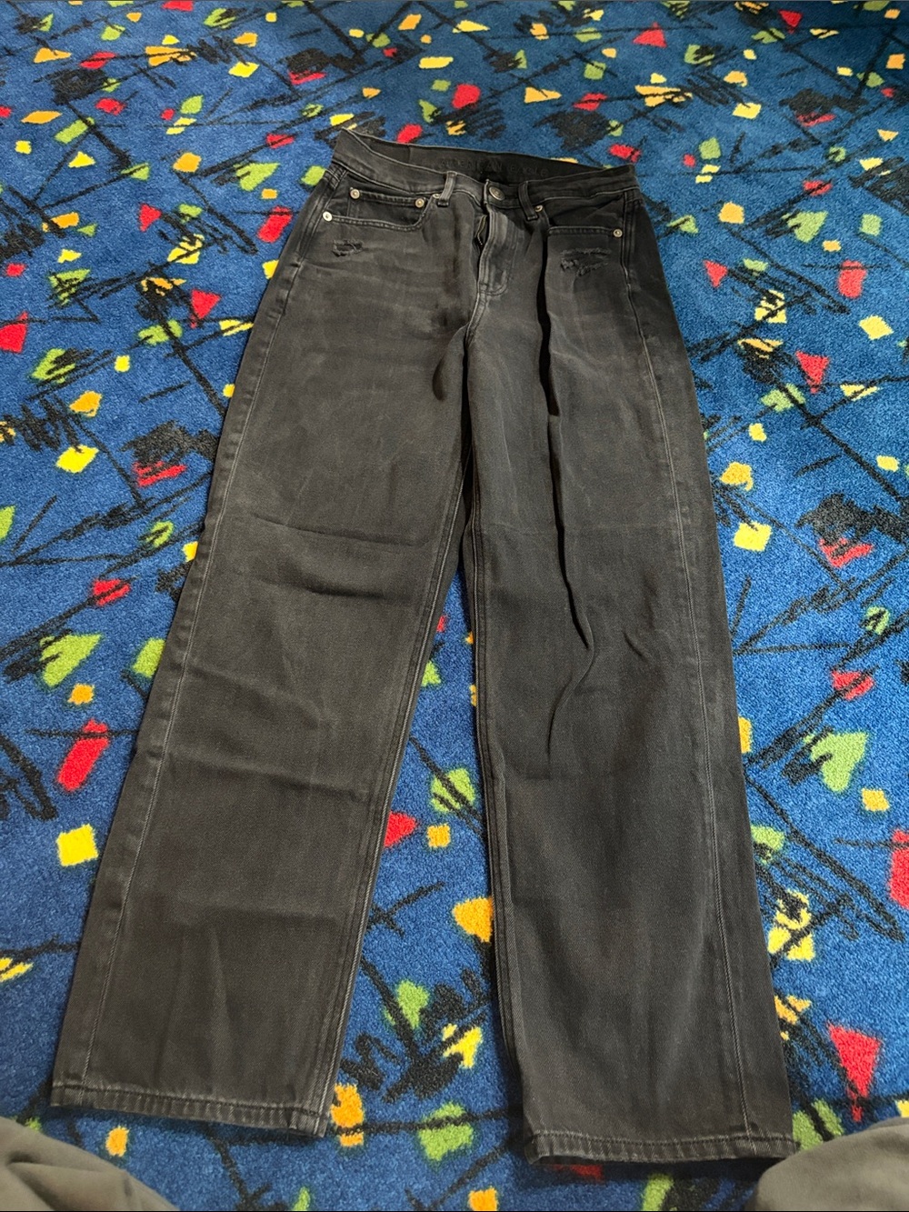 American Eagle Outfitters Black Wide-Leg Jeans